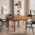 Table de conférence carrée de 100 cm avec pieds en bois massif pour salle de réunion
