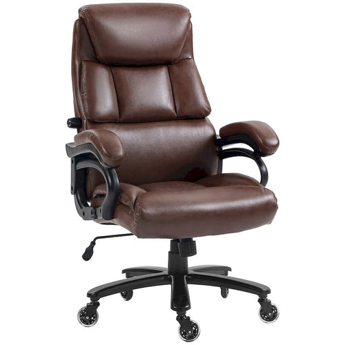 Chaise de bureau de direction à dossier haut, capacité de charge de 400 livres, en cuir PU, chaise d'ordinateur réglable en hauteur.