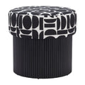 Repose-pieds de rangement, noir et blanc