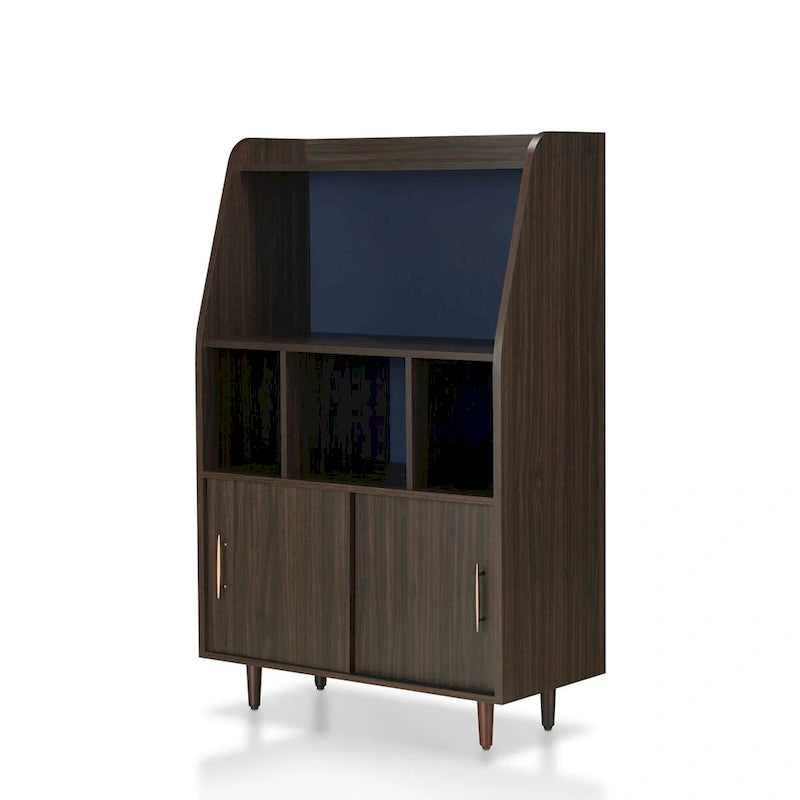 Buffet de rangement moderne à plusieurs niveaux marron