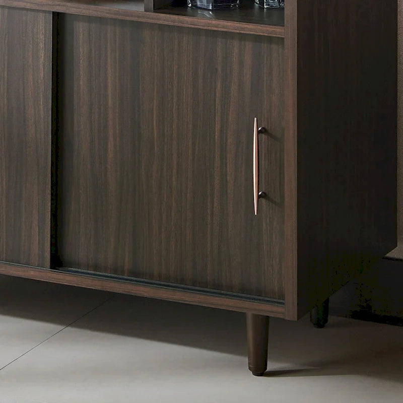 Buffet de rangement moderne à plusieurs niveaux marron