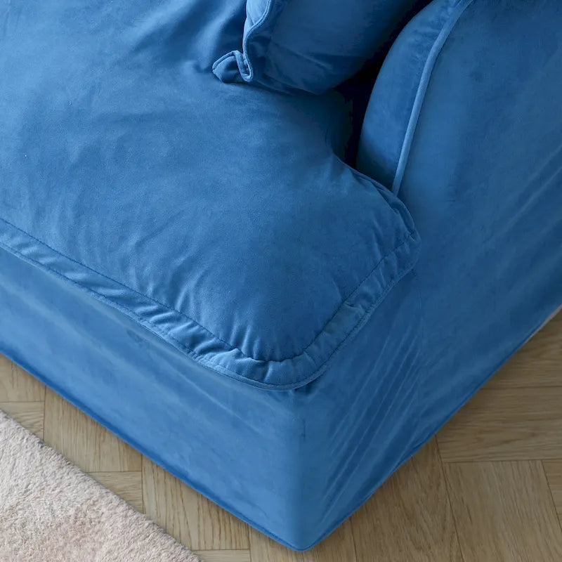 Canapé modulable, canapé 3 ou 4 places en velours, canapé confortable de style minimaliste pour salon et appartement