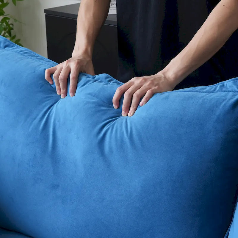 Canapé modulable, canapé 3 ou 4 places en velours, canapé confortable de style minimaliste pour salon et appartement