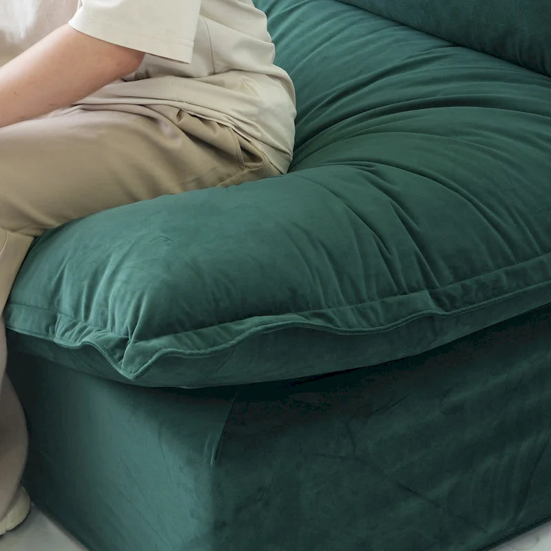Canapé modulable, canapé 3 ou 4 places en velours, canapé confortable de style minimaliste pour salon et appartement