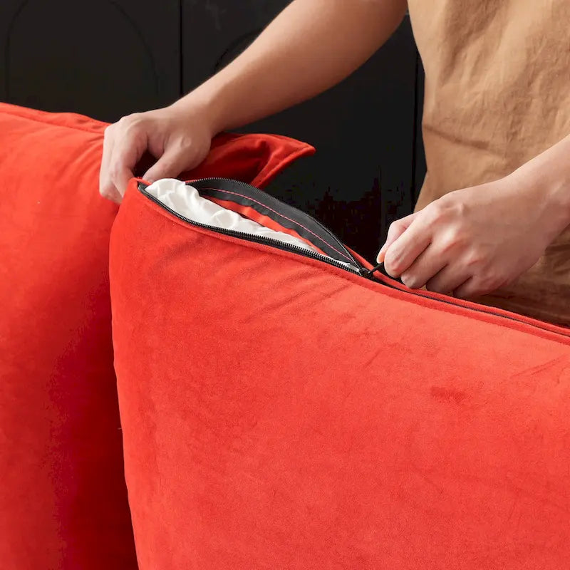 Canapé modulable, canapé 3 ou 4 places en velours, canapé confortable de style minimaliste pour salon et appartement