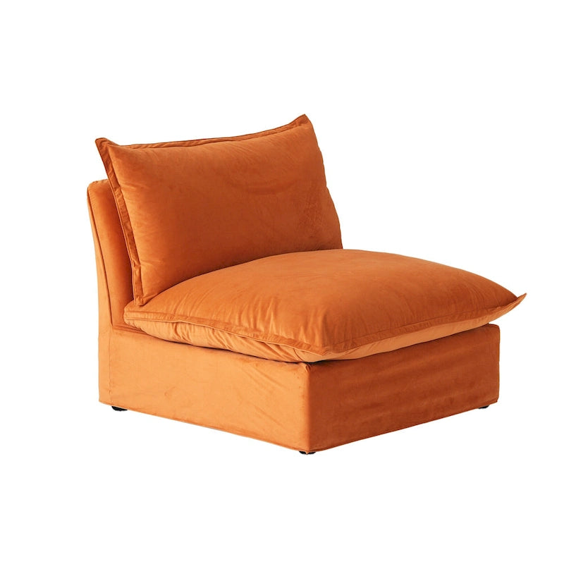 Canapé modulable, canapé 3 ou 4 places en velours, canapé confortable de style minimaliste pour salon et appartement